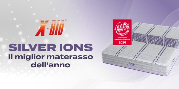 Il materasso X-BIO Silver Ions è Eletto Prodotto dell’Anno 2024